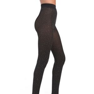 WOLFORD Lurex Tights Black / Silver